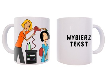 KUBEK ZAWÓD FRYZJER FRYZJERKA Z IMIENIEM