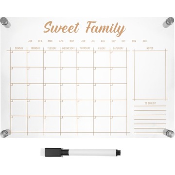 ЕЖЕНЕДЕЛЬНЫЙ ПЛАНИРОВЩИК, МАГНИТНАЯ АКРИЛОВАЯ ДОСКА, КАЛЕНДАРЬ ДЛЯ ХОЛОДИЛЬНИКА