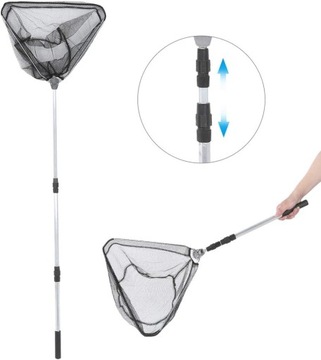 ТЕЛЕСКОПИЧЕСКИЙ ТРЕУГОЛЬНИК ПРОФЕССИОНАЛЬНЫЙ РЫБАЛОЧНЫЙ ПОДСАЧОК 2,05М