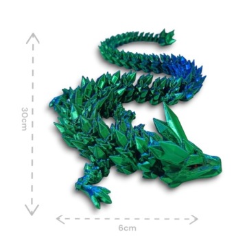 Crystal Dragon Mini + яйцо, длина 30 см, шарнирная фигурка