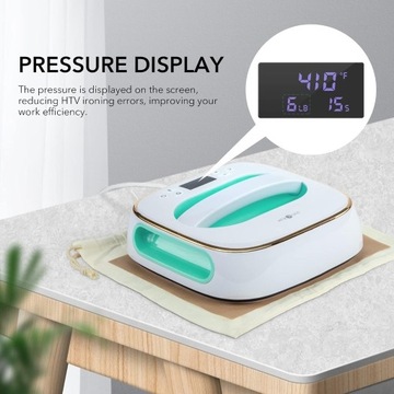 HTVRONT Prasa Termiczna do T-shirtów – Kontrola Temperatury do 210°C