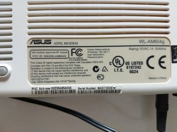Маршрутизатор ASUS WL-AM604g ADSL S01
