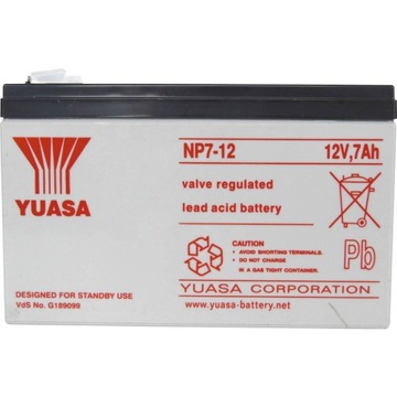 YUASA АККУМУЛЯТОР 12В 7Ач NP7-12 ИБП ЯПОНСКОЕ КАЧЕСТВО