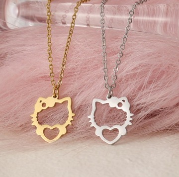 Золотая подвеска-цепочка Hello Kitty Y2K Kitty