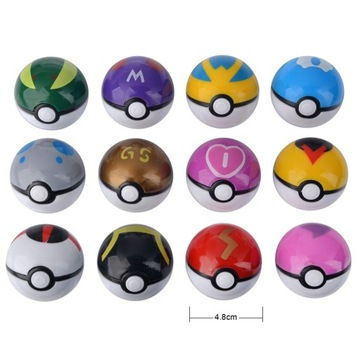 12шт. ИГРУШКА-ФИГУРА POKEMON POKEBALL + ФИГУРКА