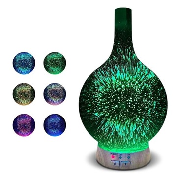 УВЛАЖНИТЕЛЬ ВОЗДУХА 3D НОЧНИК СТЕКЛЯННЫЙ ДИФФУЗОР Ароматерапия