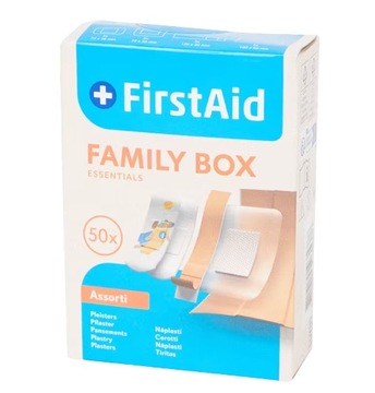 Plastry zestaw 50 sztuk opakowanie rodzinne First Aid Family Box