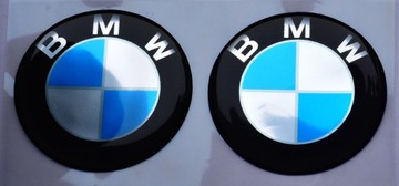 Наклейка эмблема значок 3D хром BMW 50мм смола