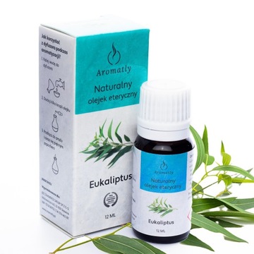 NATURALNY OLEJEK ETERYCZNY EUKALIPTUSOWY Aromatly 12ml PREMIUM