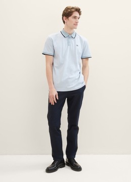 Tom Tailor Basic Polo Shirt - White Foggy Blue Two