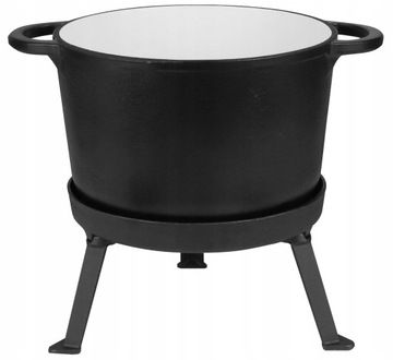 Отдельностоящий чугунный котел 3 в 1, эмалированная кастрюля, 15 литров, гриль MK606