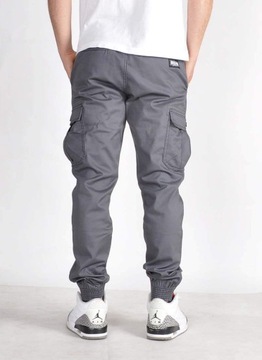 Spodnie XL Bossline Cargo Jogger Szare joggery