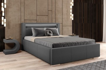 Кровать для спальни мягкая 180х200 + светодиодный каркас