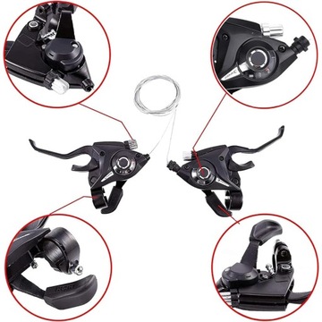 РЫЧАГ ПЕРЕКЛЮЧЕНИЯ ПЕРЕДАЧ ВЕЛОСИПЕДА С ТОРМОЗНЫМ ТРОСОМ ДЛЯ ГОРНЫХ ВЕЛОСИПЕДОВ