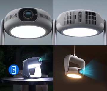 ПРОЕКТОР ВРАЩАЮЩИЙСЯ ПРОЕКТОР LED ANDROID WIFI ПОРТАТИВНЫЙ АККУМУЛЯТОР АВТОФОКУСИРОВКА
