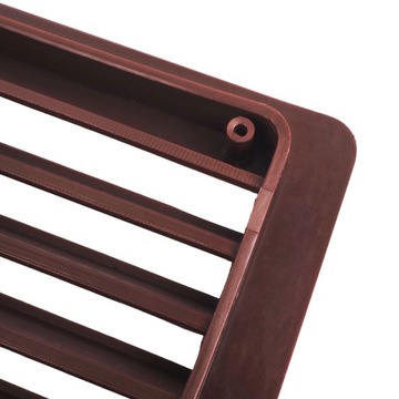 ПРЯМОУГОЛЬНАЯ ВЕНТИЛЯЦИОННАЯ РЕШЕТКА НА ДВЕРЬ УНИТАЗА, КОРИЧНЕВАЯ