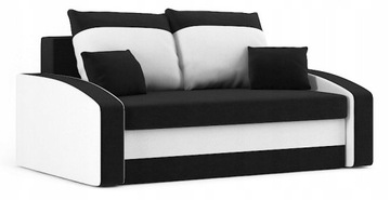 Sofa HEWLET rozkładana sofa CZARNY + BIAŁY