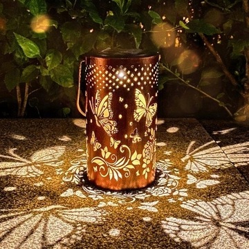 Lampa solarna LED ogrodowa AŻUR balkon taras ogród