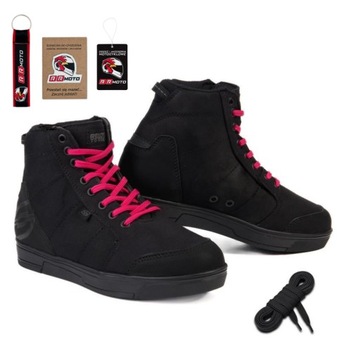 Buty motocyklowe OZONE TOWN BLACK/PINK GRATISY