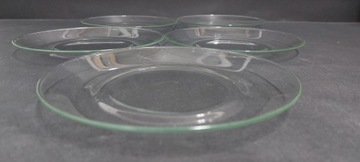 5 X СТЕКЛЯННАЯ ДЕСЕРТНАЯ ТАРЕЛКА
