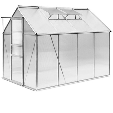 САДОВАЯ ТЕПЛИЦА ФУНДАМЕНТ ИЗ ПОЛИКАРБОНАТА 250х190