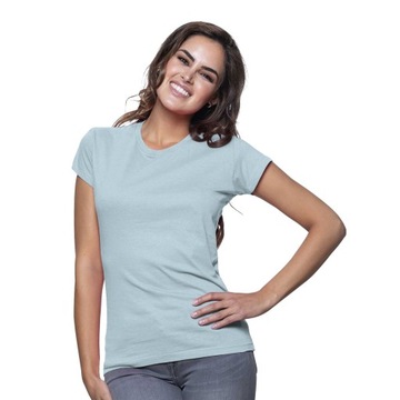 KOSZULKA damska BAWEŁNIANA COMFORT błękitna XL