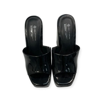 Sandały czarne damskie wsuwane koturn Aldo 36