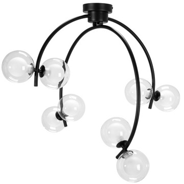 LAMPA SUFITOWA WISZĄCA ŻYRANDOL KULE SZKLANE BLACK APP979