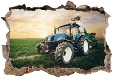Наклейки на стену детские 3D Тракторы тракторы 130х90