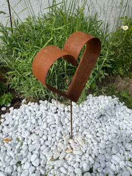 Сердце 2шт ЦВЕТОЧНЫЙ САД ЦВЕТОЧНЫЙ ГОРШОК украшение КАЧЕСТВЕННОЕ украшение 25см на пике 50см