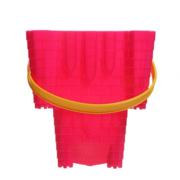 ВЕДРО ПЕСКА, КВАДРАТНЫЙ ЗАМОК, 18х22 СМ, МИКС ЦВЕТОВ