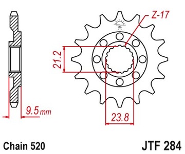 КОМПЛЕКТ JT DRIVE HONDA CRF 450 R 2002-2003 гг.