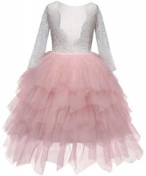 sukienka WIZYTOWA NA WESELE ŚLUB KOMUNIA KORONKA BAL 146