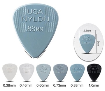 Медиатор для гитары, 6 шт. Нейлоновые медиаторы Dunlop КАЧЕСТВО