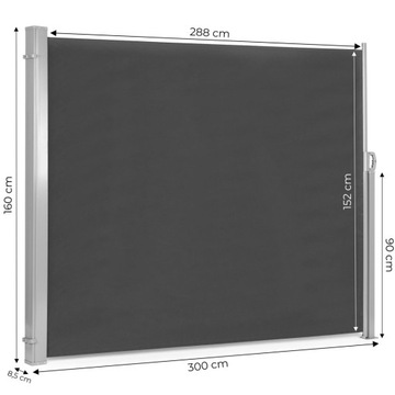 Markiza 300 x 160 cm tkanina