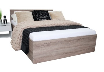 Łóżko podwójne 4D 140x200 dąb truflowy + MATERAC