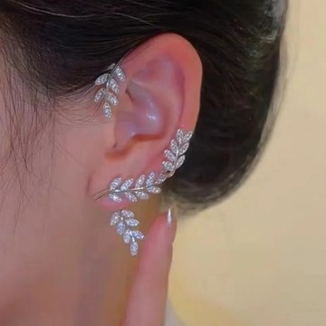 2022 модные металлические зажимы для ушей в форме листьев без пирсинга, зажимы для сережек Fo