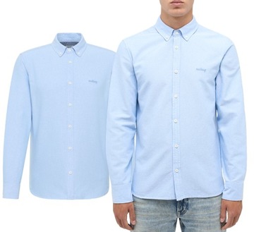 Koszula męska bawełniana Mustang Casper Oxford Core niebieska slim r. XXL