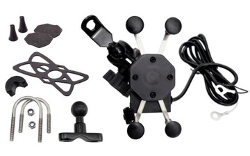 MOTOCYKLOWY UCHWYT NA TELEFON Z USB FREEDCONN