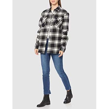 Koszula flanelowa w kratę oversize Replay L