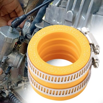 Адаптер карбюратора мотоцикла, силиконовый впускной коллектор карбюратора, желтый