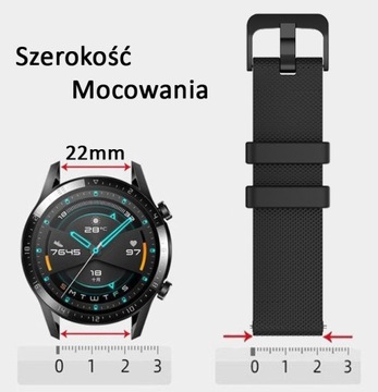 3x PASEK 22mm do Zegarka Smartwatch Uniwersalny Silikonowy Teleskopy Czarny