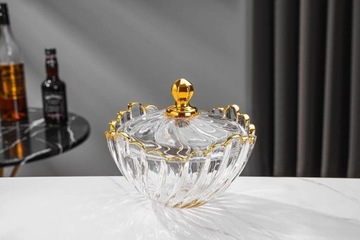 CUKIERNICA / BOMBONIERKA KRYSZTAŁ GOLD Y609
