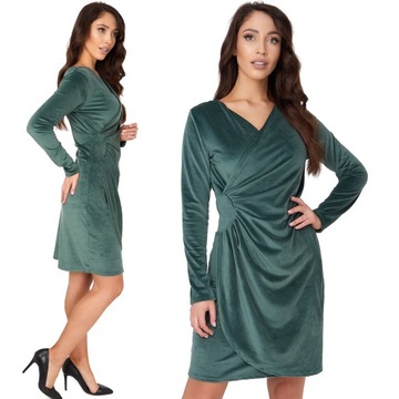 085__ВЕЛЮРОВОЕ ПЛАТЬЕ-КОНВЕРТ