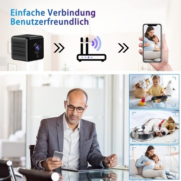 Мини-камера внутреннего наблюдения 4K, Wi-Fi, прямая трансляция,
