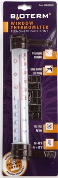 Termometr zaokienny duży przyklejany 85 x 280 mm