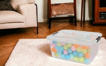 ПЛАСТИКОВЫЙ КОНТЕЙНЕР, БОЛЬШАЯ пластиковая коробка, 32 л, плотно закрывающаяся.