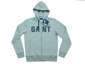 GANT LOGO FULL ZIP SWEAT HOODIE BLUZA Z KAPTUREM