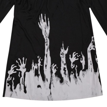 ЗОМБИ СМЕРТЬ СО СКРИПТОМ НЕОНОВОЕ ПЛАТЬЕ КОСТЮМ 110 116 СМ