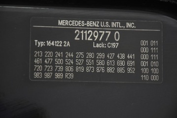 KAPOTA KRYT MOTORU MERCEDES ML W164 FACELIFT 197